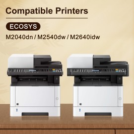 TOPXLKCMY TK-1172 TK1172 High Yield Black Toner Cartridge Replacement for Kyocera ECOSYS M2040dn / M2540dw / M2640idw / Printer (2-Pack, 1T02Y80UX0)