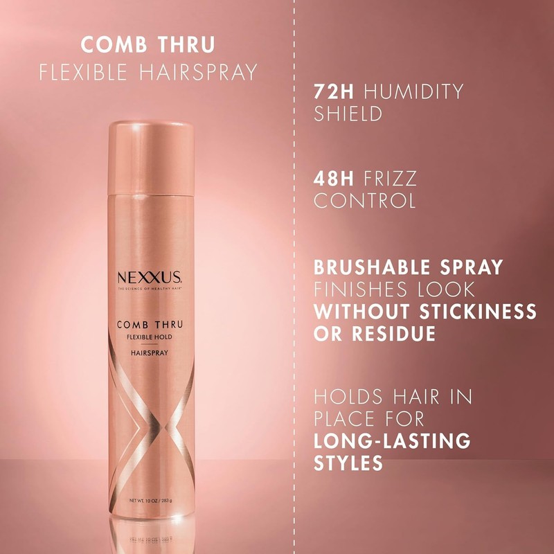 Nexxus Flexible Hold Hairspray Comb Thru for a Lightweight, Brushable