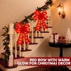 2 Pack 24'' x 14'' Large Prelit Christmas Bows with