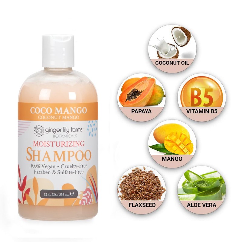 Ginger Lily Farms Botanicals Moisturizing Shampoo for All Hair Types,