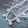 Cimenexe Bohemian Pearl Shell Choker Necklace Round Pearl Necklace Cauri