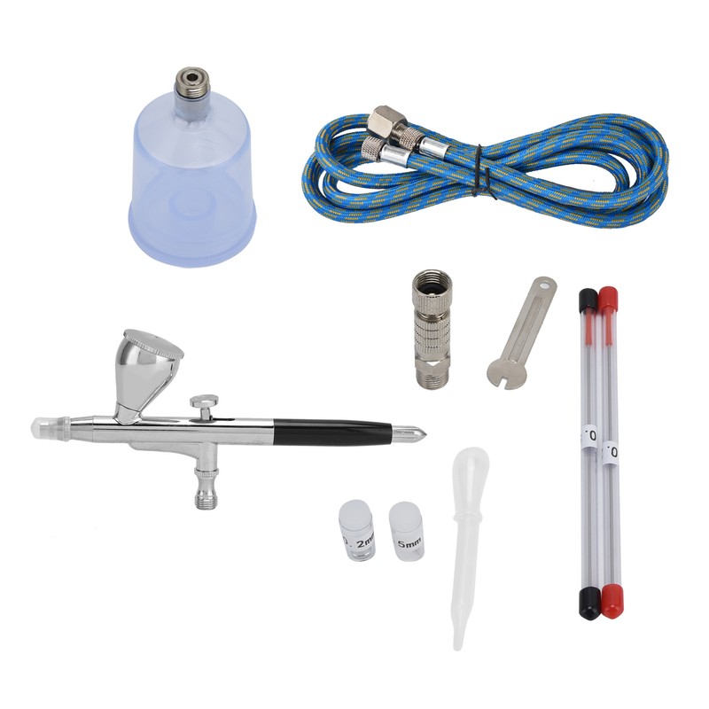 G1/8 Airbrush Kit Spray Gun with Spray Pot Nozzles Needle