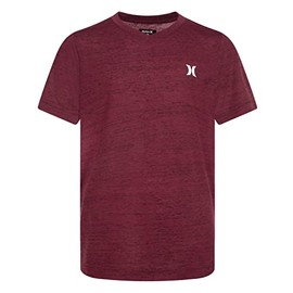 Hurley Boys' Soft Basic T-Shirt, Deep Maroon, M