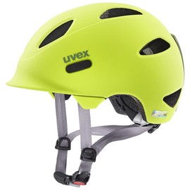 uvex oyo - leichter Fahrradhelm für Kinder - individuelle Größenanpassung - erweiterbar mit LED-Licht - neon yellow-moss green matt - 45-50 cm