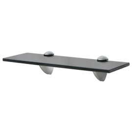 TREATLIFE HOME Floating Wall Shelf, Tempered Safety Glass 11.8" x 7.9", Stylish & Functional Storage, Black