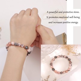 Yiyang 70th Birthday Gifts for Women, Natural Stone Stretch Bracelets Sentimental Birthday Gifts for 70 Year Old Women 70th Birthday Gift Ideas for Mom Grandma Aunt Sister Born in 1955 Gifts