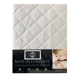 Quilted Mattress Protector Polycotton New Bedding (Double)
