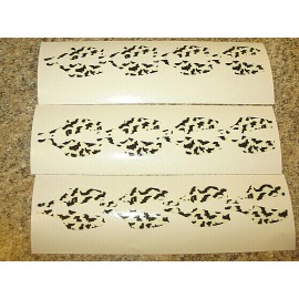 The Fishing Lure Tape Company TIGER STRIPE LARGE BLADE BAIT 12 PAIR FISHING LURE TAPE DIE CUT 9 COLOR DESIGNS - SMOOTH GLOW IN THE DARK