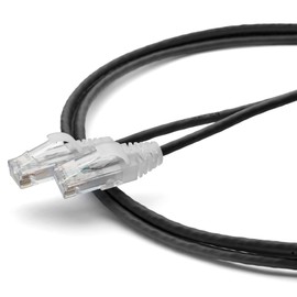 trueCABLE Cat6 Component Rated Patch Cable, Unshielded U/UTP, CM Rated, UL Listed, PoE++, 28AWG 4/PR, Black, 7ft, 1 Pack