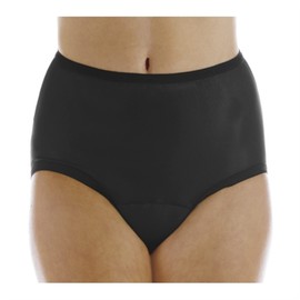 1-Pack Women's Nylon Incontinence Panties Black Medium (Fits Hip 38-40")