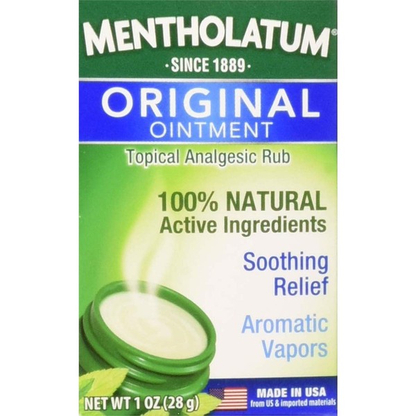 Mentholatum Original Ointment Soothing Relief, Aromatic Vapors - 1 oz (Pack of 4)