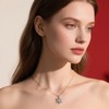 SLUYNZ Solid 925 Sterling Silver Sparkling CZ Snowflake Necklace Pendant