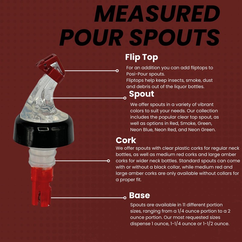 3/4 oz Measured Liquor & Wine Pourers – 12 Pack
