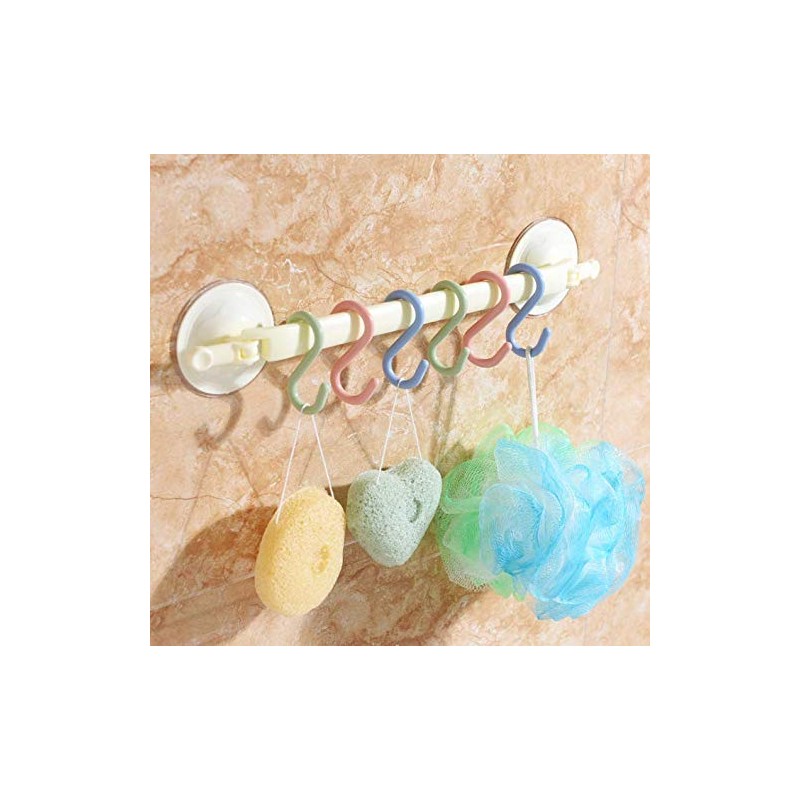 Dusenly 24pcs Colorful Plastic S Shaped Hook Hanger S Hanging