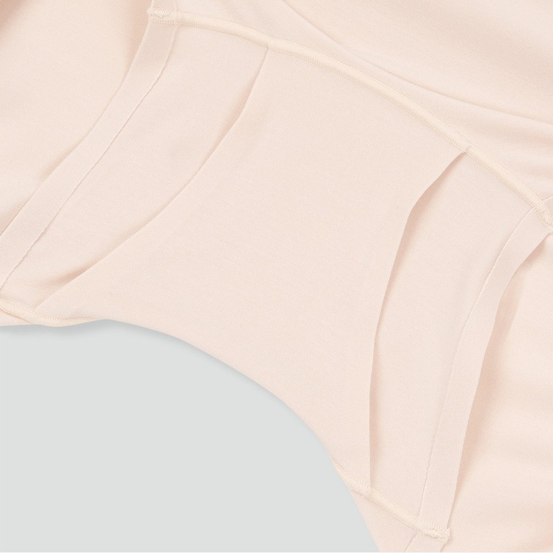 JAJU Perfect 120s Modal No-Line Boyshort Panties_Beige