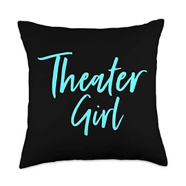 Cute Theatre Gift for Women Broadway Lovers Theater Girl Throw Pillow