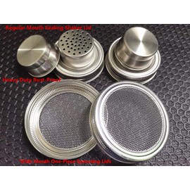 Mason Jar Regular Mouth Shaker Lids 316 Stainless Steel Wide Mouth Sprouting Lids Screen Mesh Strainer Lid for Salad Sprouts Alfalfa Broccoli Seeds Sprouter Kit