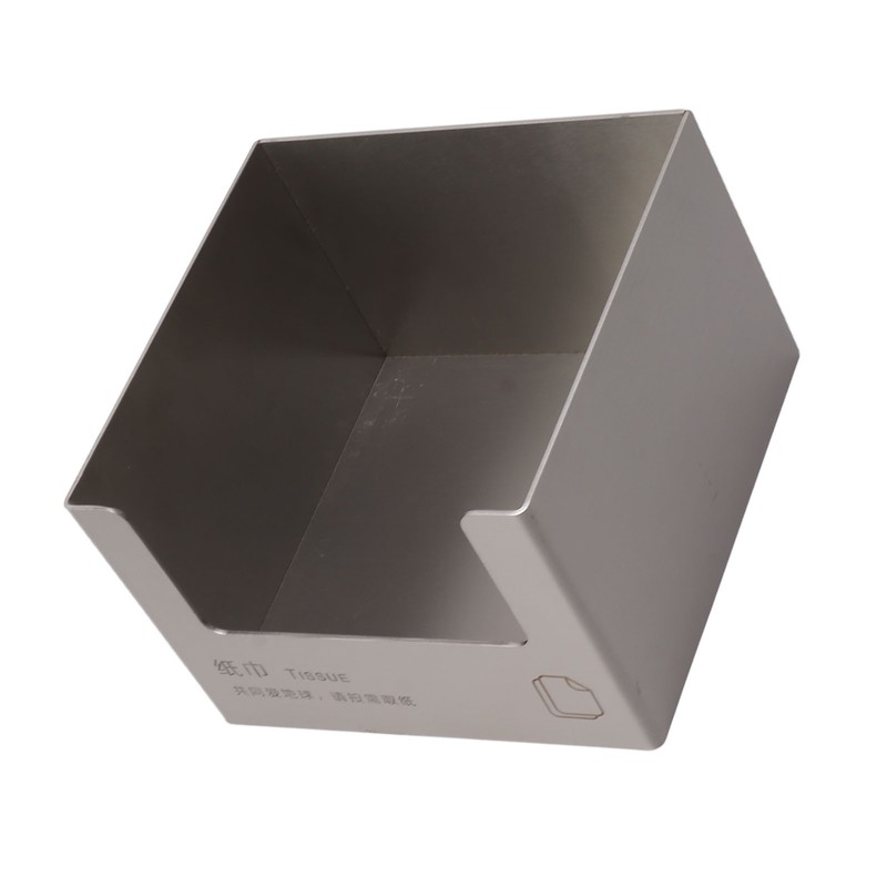 Stainless Steel Tissue Box Square Tissue Holder Large Opening Napkin