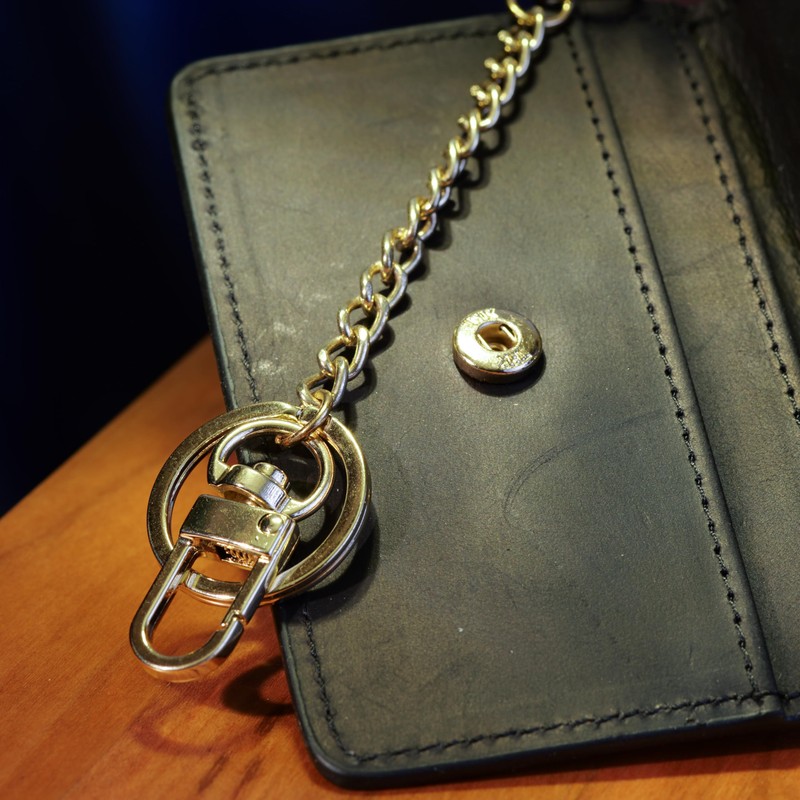 BAWAKO Leather Card Case, Wallet RFID Protection, Key Ring, Portable