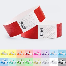 linie zwo ®, Pack of 1000 Wristbands Tyvek ® 19 mm, Red