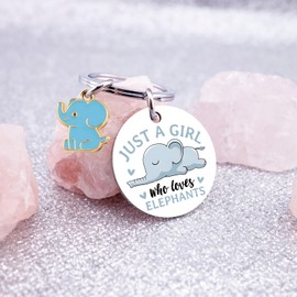 Uerifr Elephant Gifts For Women Adults Cute Elephant Keychain Charm Gifts With Elephants For Women Birthday Decor Christmas Gift for Grandkids Stocking Stuffers Stuff For Her