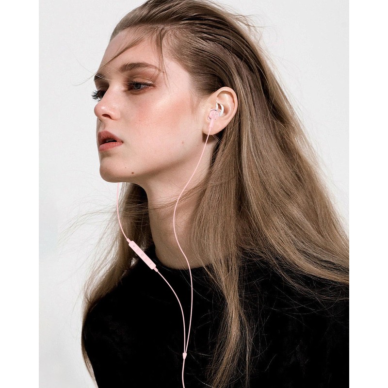 iMangoo for Apple Lightning Headphones MFi-Certified Wired Earbuds Pink