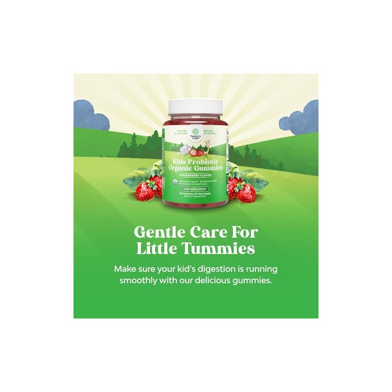 Natures Craft Gomitas Probióticas Orgánicas Niños Veganas Omg Inmunidad Salud