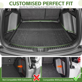 Qyebbk Trunk Mat for 2017-2022 Honda CRV CR-V Fuel Model, Rear Cargo Mat All Weather TPE Protector Trunk Liner Accessories(17-22 Fuel Model Only, Not for Trunk with Subwoofer)