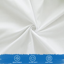 Nap Mat Sheet 24" x 48" x 4" Fitted Elastic Corners Preschool Day Care Rest Nap Mat Cover, Soft & Breathable Baby Sheets for Regalo My Cot Portable Toddler Bed and Joovy Travel Cot, White