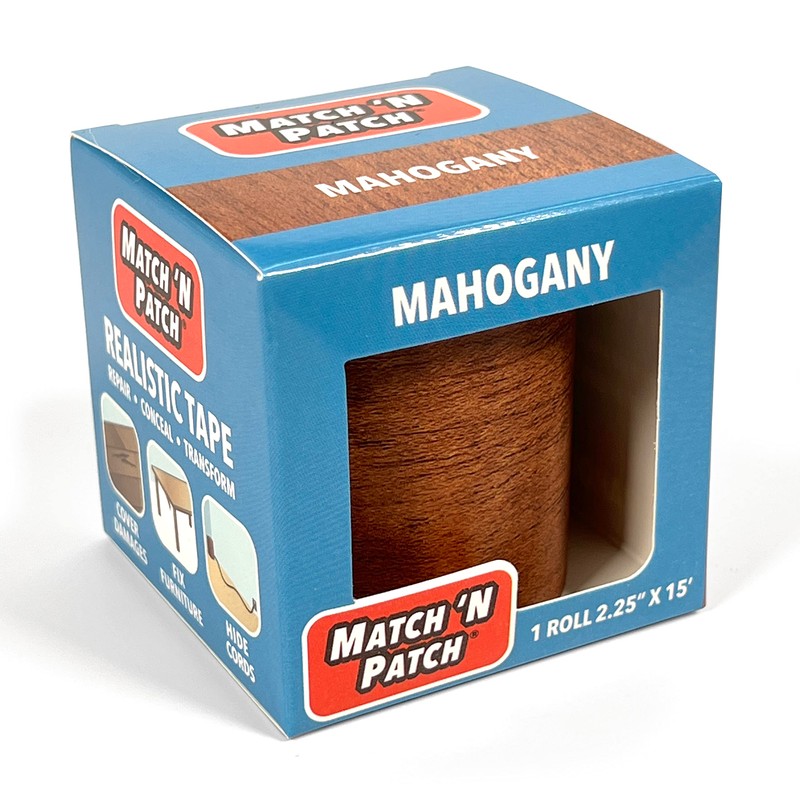 Match 'N Patch Realistic Wood Grain Repair Tape, Mahogany