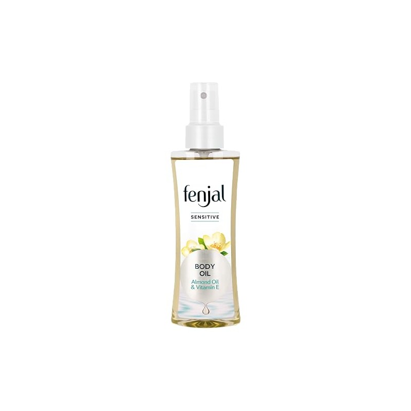 Fenjal Sensitive Body Oil, 145ml, Almond Oil, Healthy-Looking Glow