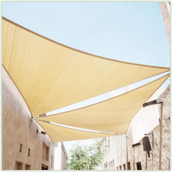 ColourTree 8' x 8' x 8' Beige Triangle Sun Shade