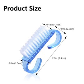 Nail Brushes - 4pcs Nail Cleaning Brush - Plastic Handle Nail Finger Tip Scrubbing Brushes - Fingernail Brush with Soft Bristles Nail Manicure Dust Brush,Handle Grip Nail Brush for Nail,Home&Salon Use