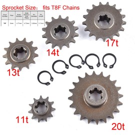 Transmission Gear Reduction Box Clutch Replacement for 47cc 49cc 2-stroke T8F 11T 13T 14T 17T 20T Teeth Pocket Mini Bike Silver