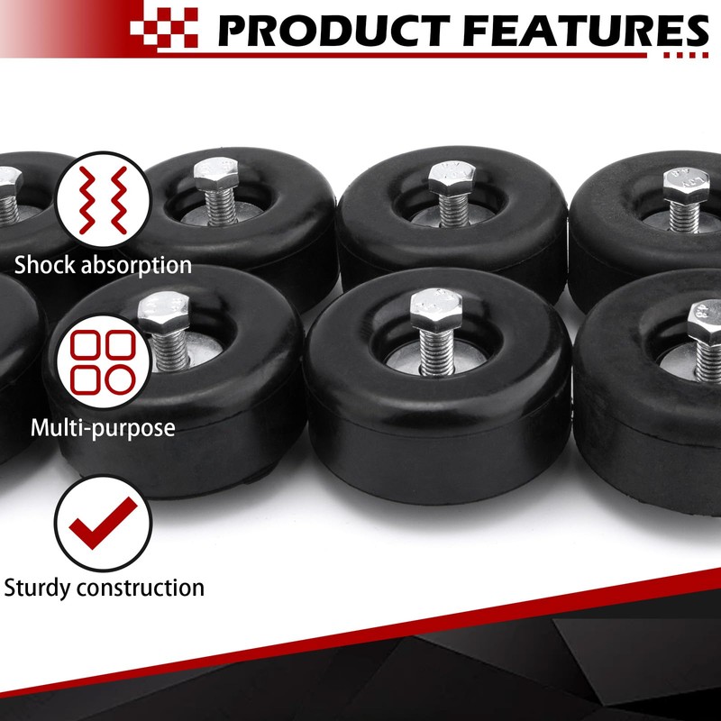 Heavy Duty Rubber Anti Vibration feet Reduce Noise 1 x