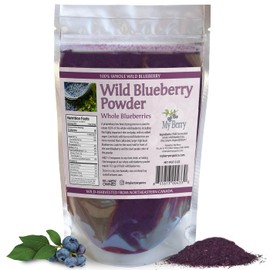 Wild Blueberry Powder-100% Whole Wild Berry; 6oz, No Added Sugar, Grown in North America, Not an Extract, Bilberry or Juice, Woman-Owned Small Business