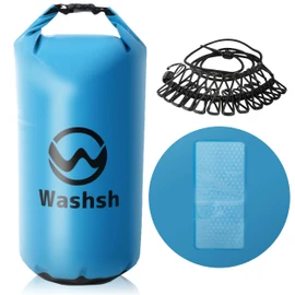 Improved cleaning power with uneven sheets. Wash Bag, Laundry Bag, Dry Bag, Laundry, Travel Supplies, Convenient Travel Goods, Disaster Preparedness Goods, Outdoor Laundry Bag, Laundry Net [Washing String Included] (10L, Light Blue)