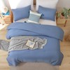 ROSGONIA King Size Comforter Set Slate Blue, 3pcs(1 Boho Comforter