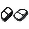 2pcs Gloss Black Car Tail Exhaust Pipe Cover Trim Stainless