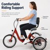 Wide Bike Seat with Adjustable Backrest for Comfortable Riding –