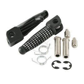 XMT-MOTOR Motorcycle Foot Pegs for Kawasaki ZX-6R ZX-10R ZX-9R Z1000 Z800 Z H2 Black Aluminium Front Universal Fit
