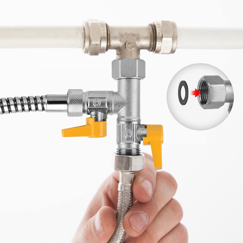 CPROSP T Distributor 1/2 Inch Brass with 2 Rotary Switches,