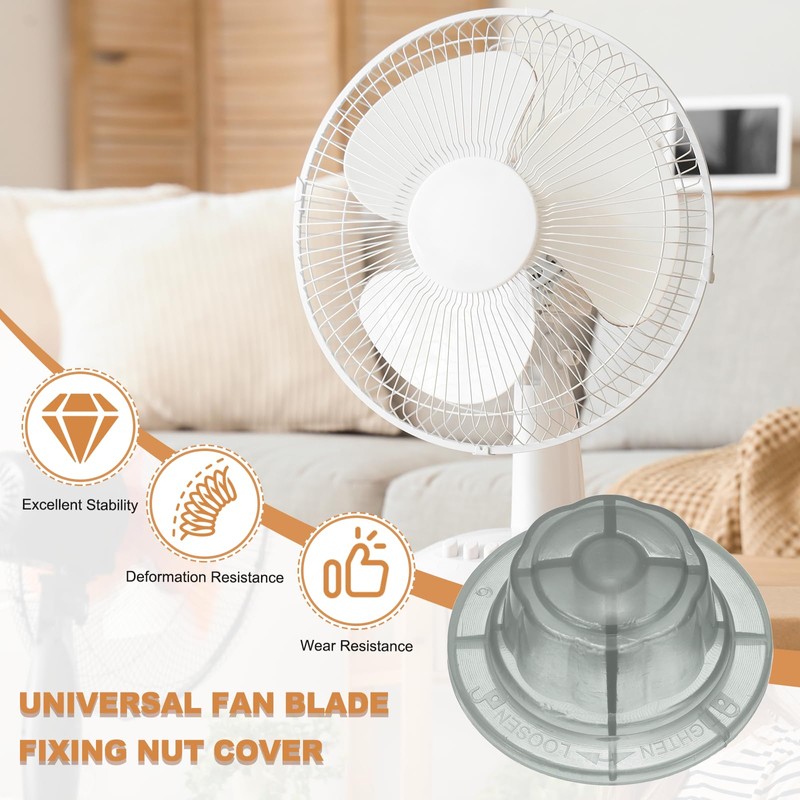 sourcing map Hole Fan Blade Nut Covers Universal Plastic M8x1.5