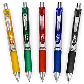 Pentel EnerGel XM BL77 Retractable Gel Ink Pen 0.7mm 54% Recycled (Pack of 5)