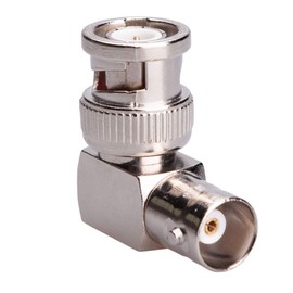 BNC 90° Right Angle Adapter Coupler Coax Connector Female to Male Socket and Plug Joiner, SDI Coaxial Cables Elbow Adaptor for CCTV Surveillance Camera DVI DAB CB Radio Antenna