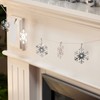 com-four® Garland with Snowflakes - Decorative Garland for Christmas -