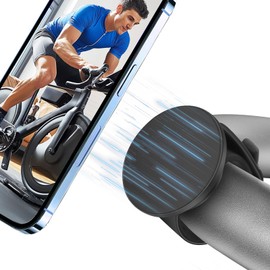 EEEKit Magnetic Bike Mount Handlebar, 17 N52 Magnets Phone Holder Adjustable Strap, Fit Gym Stroller Treadmill