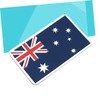 SUPVOX Australia Car Emblem Sticker - Rectangular Aluminum National Flag