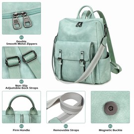 AGLOD Backpack Purse for Women PU Leather Back Packs Designer Ladies Shoulder Bag Fashion Faux Work Travel Handbags