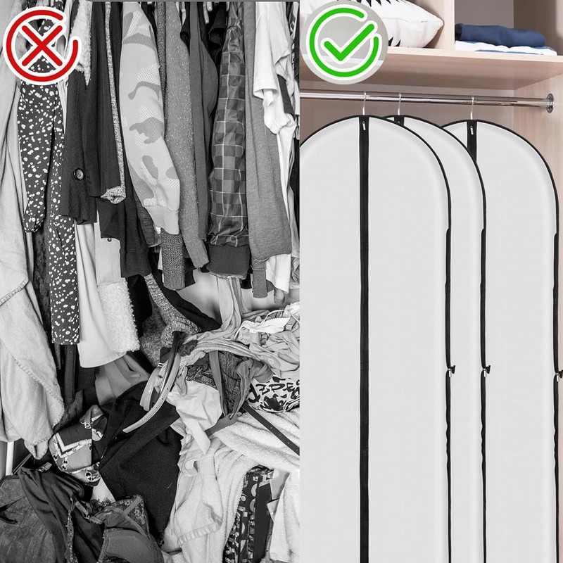 3 PCS Long Dress Garment Bags - Full Length Covers